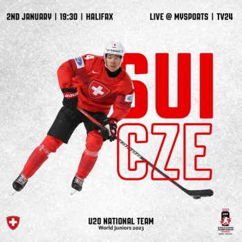 Mondiaux U20 : formation des équipes pour le match Suisse vs Tchéquie