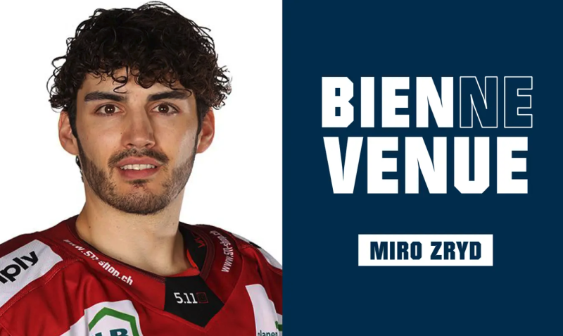 Le HC Bienne confirme la venue de Miro Zryd