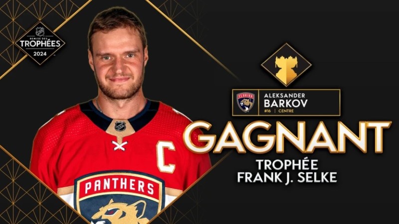 Aleksander Barkov remporte le trophée Selke