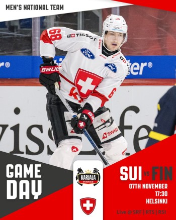 Aufstellung der Teams für das Spiel Schweiz vs. Finnland