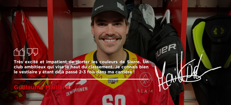 Guillaume Maillard schließt sich dem HC Sierre an