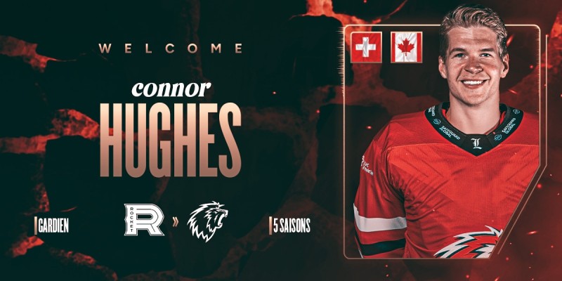Officiel : Connor Hughes est de retour au Lausanne Hockey Club