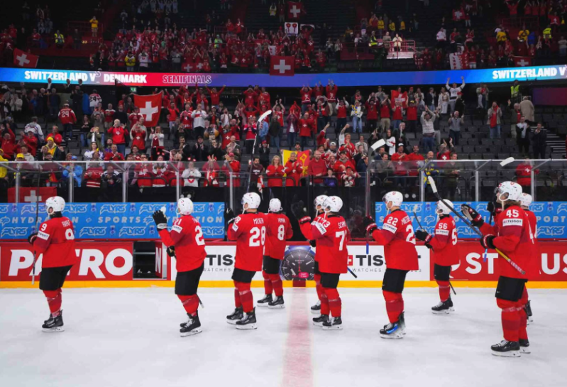 Une grande fête en l'honneur de l'équipe de Suisse