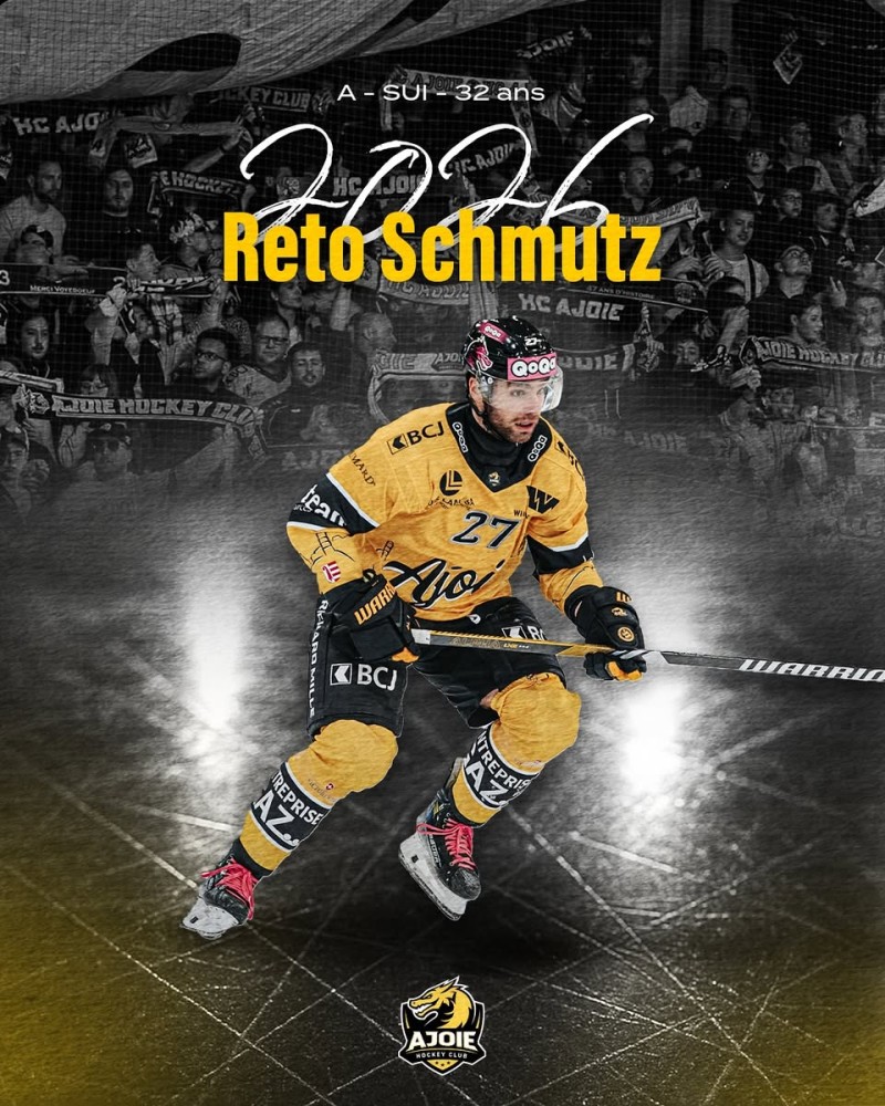 Reto Schmutz prolonge d’une saison au HC Ajoie