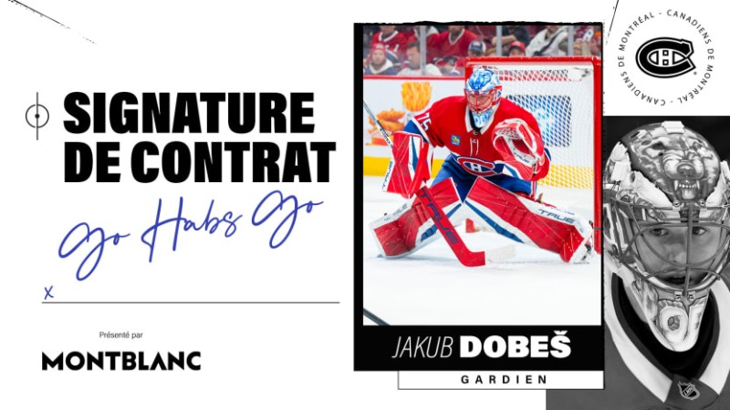 Contrat de deux saisons pour le gardien Jakub Dobes