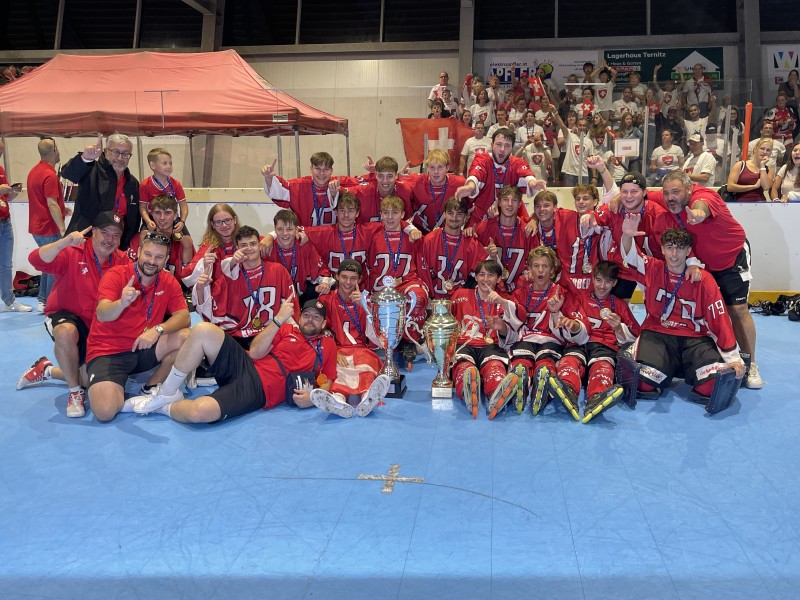 Inline Hockey : la Suisse sacrée championne d’Europe U19 à Ternitz