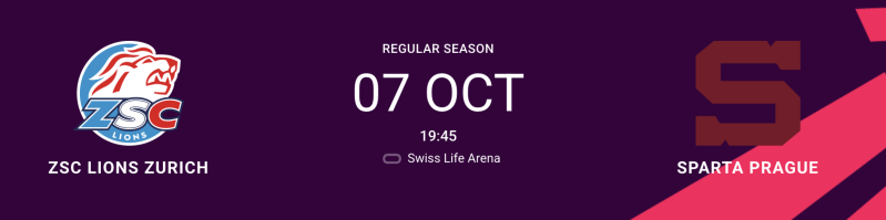 Formation des équipes pour le match Zurich vs Prague