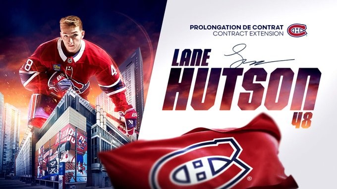 Prolongation de contrat de huit saisons pour Lane Hutson