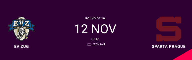 CHL : formation des équipes pour le match Zoug vs Prague