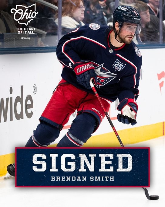 Les Blue Jackets signent Brendan Smith pour cette saison