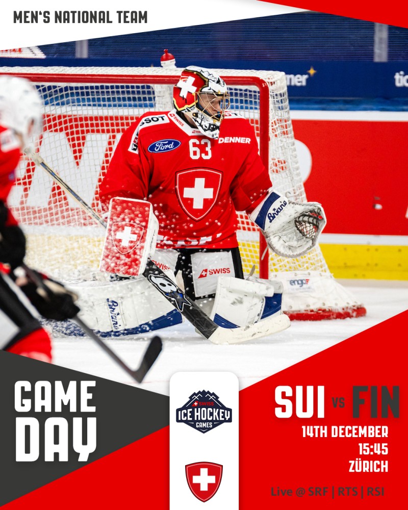 Aufstellung der Teams für das Spiel Schweiz vs. Finnland