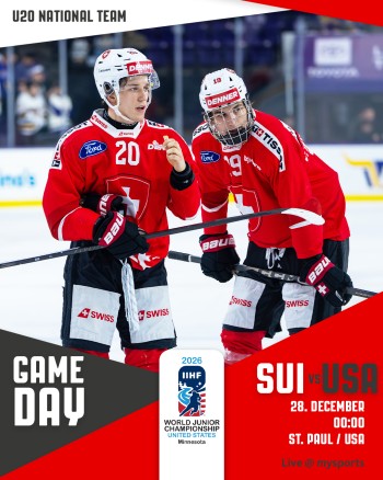 U20-Weltmeisterschaft: Aufstellung der Teams für das Spiel Schweiz vs. USA