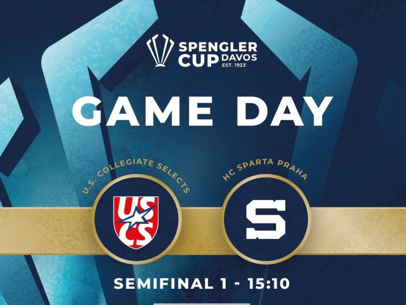 Aufstellung der Mannschaften für das Spiel U.S. Collegiate Selects vs Sparta Prague