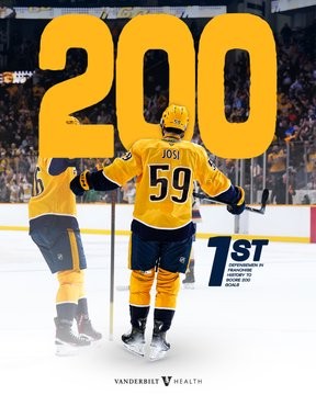 Roman Josi devient le 5e défenseur international à 200 buts en NHL
