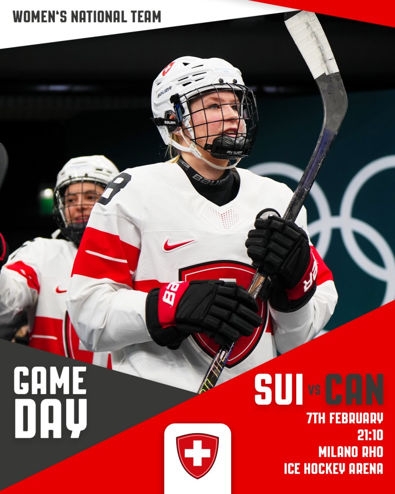 Aufstellung der Teams für das Spiel Schweiz vs. Kanada