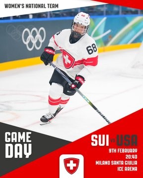 Aufstellung der Teams für das Spiel Schweiz vs. USA