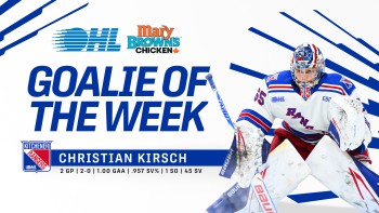 Christian Kirsch est le gardien de la semaine en OHL