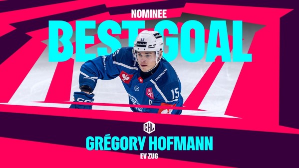 Grégory Hofmann en lice pour le plus beau but de cette saison de Champions Hockey League