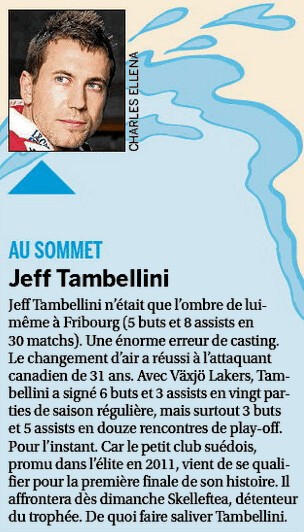 Changement d'air salutaire pour Jeff Tambellini