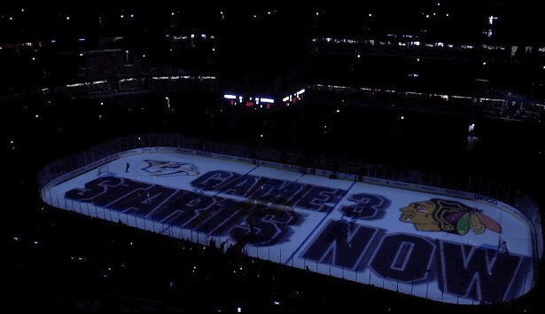 A revoir : la sublime animation d'avant-match des Blackhawks