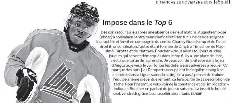 Auguste Impose à l'interview