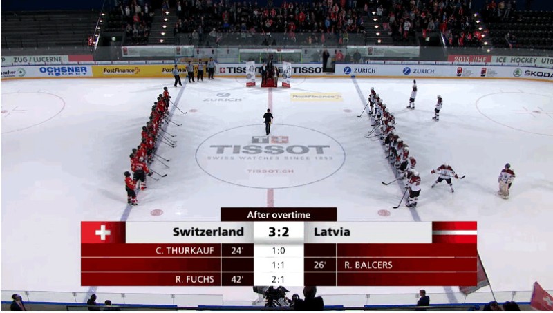 Mondiaux U18 : la Suisse s'impose face à la Lettonie et valide son ticket pour les quarts