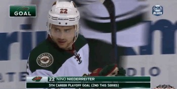 Nino Niederreiter offre le but gagnant au Wild qui vire en tête