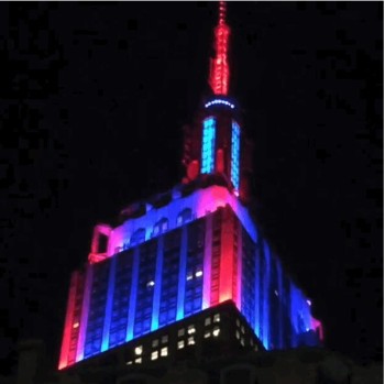 L'Empire State Building aux couleurs des Rangers