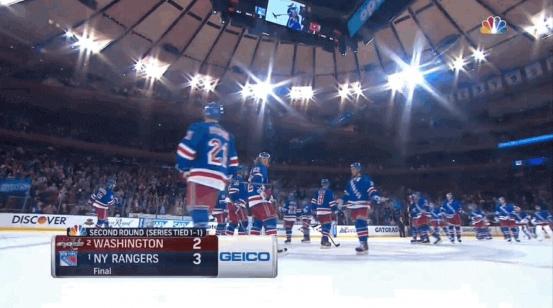 Les Rangers égalisent dans leur série face aux Capitals