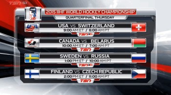Championnats du monde : horaires des quarts de finale