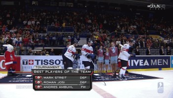 Mark Streit, Roman Josi et Andres Ambühl meilleurs joueurs suisses du tournoi