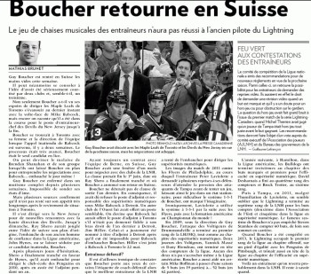 Les tribulations de Guy Boucher en Amérique du Nord