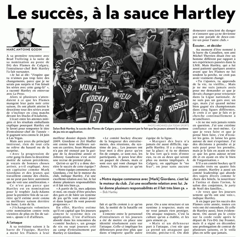 Le succès à la sauce Bob Hartley