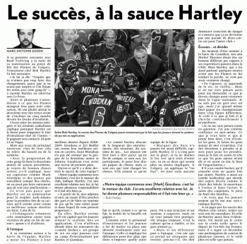 Le succès à la sauce Bob Hartley