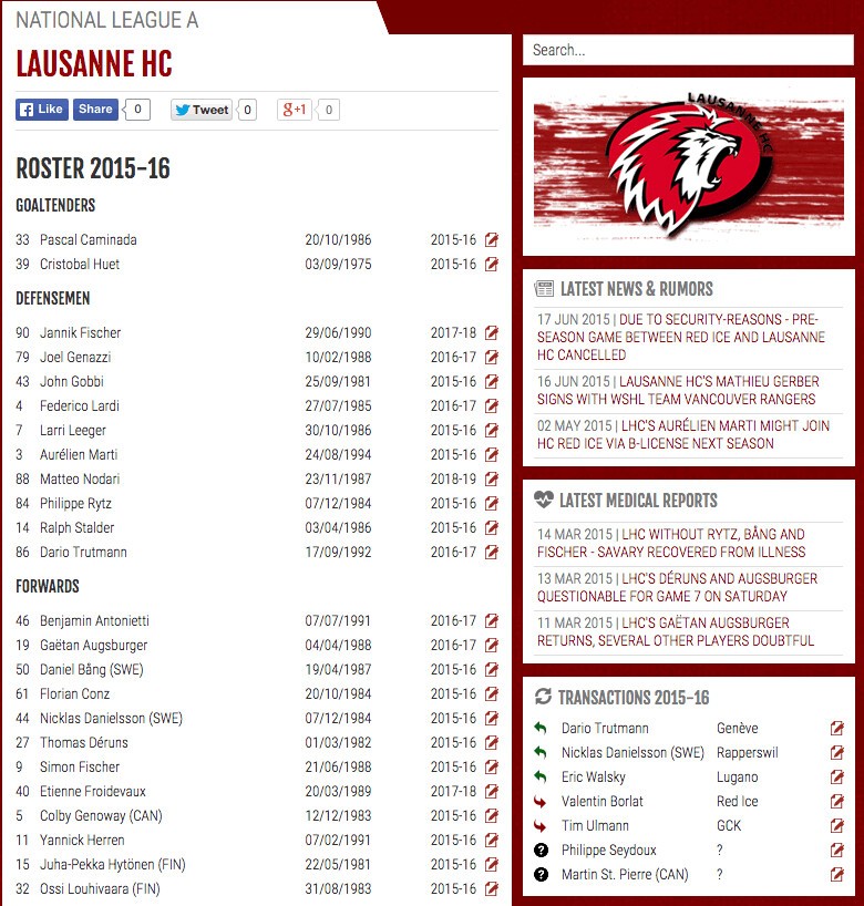 NLA/NLB : l'actualité de votre club en un clin d'oeil