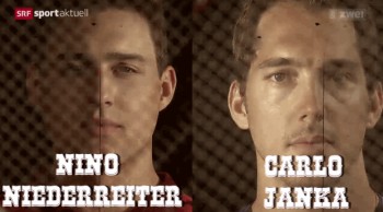 Nino Niederreiter défie Carlo Janka au... badminton