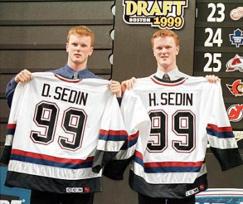 Retro : les frères Sedin lors du repêchage de 1999