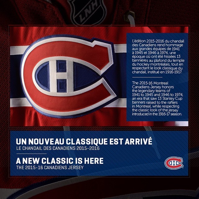 Le Canadien et 4 autres équipes présentent leur nouveau maillot