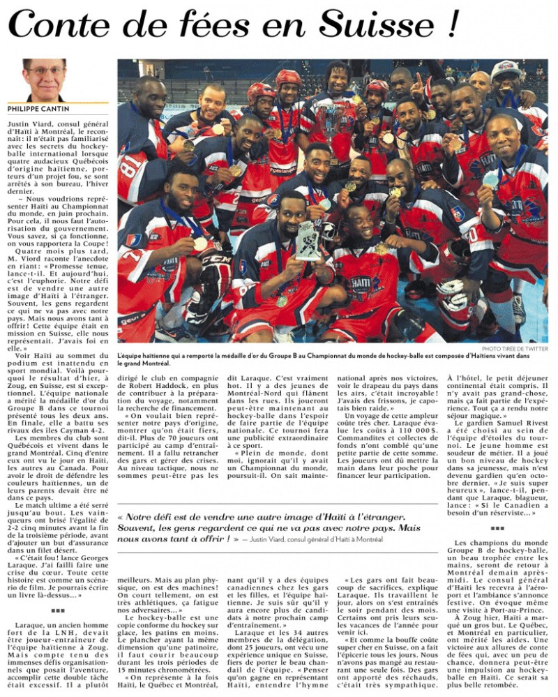 Mondiaux de Street Hockey : conte de fées en Suisse