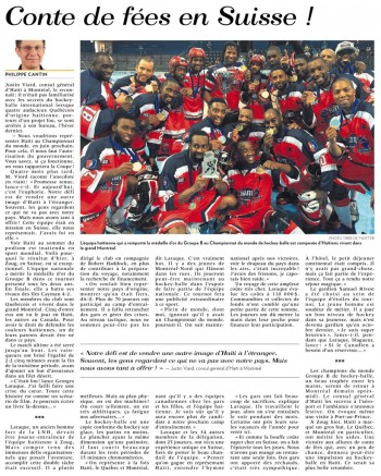 Mondiaux de Street Hockey : conte de fées en Suisse