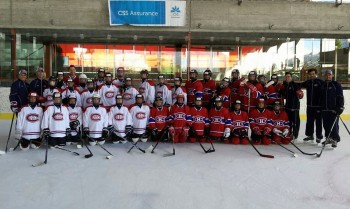 Quelques images du camp du Canadien à Leysin