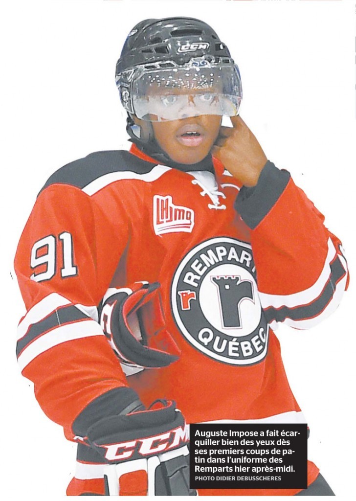Auguste Impose dans le maillot des Remparts "a fait écarquiller bien des yeux"