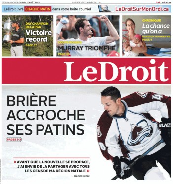 Daniel Brière accroche ses patins