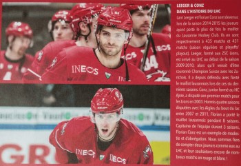 Larri Leeger et Florian Conz dans l'histoire du Lausanne HC