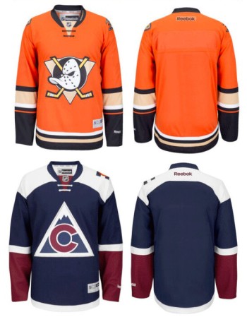 Les 3èmes maillots des Ducks et de l'Avalanche cette saison