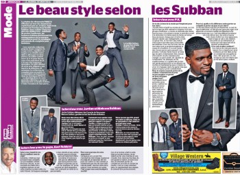 Jolie opération de communication de la famille Subban et d'une marque de vêtements