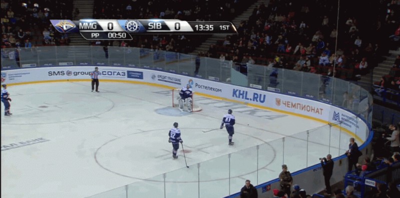 Bris de glace en KHL