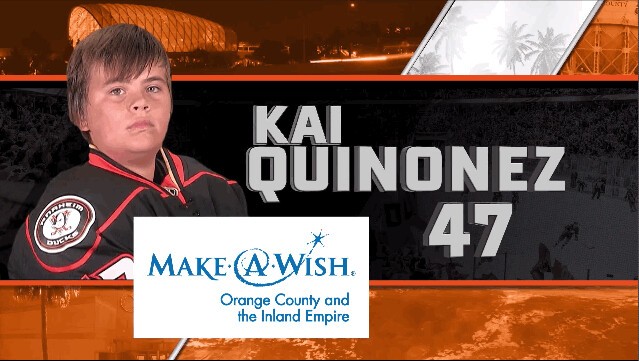 Un jeune fan malade se souviendra de sa soirée à Anaheim