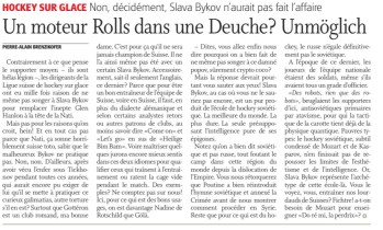 Non, décidément, Slava Bykov n'aurait pas fait l'affaire