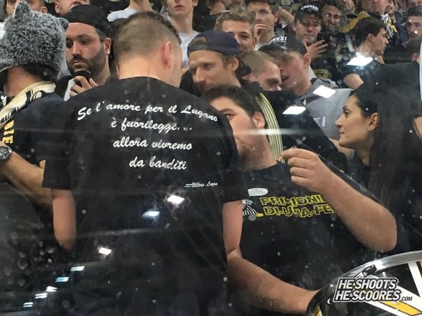 Damien Brunner très actif... au sein de la Curva Nord